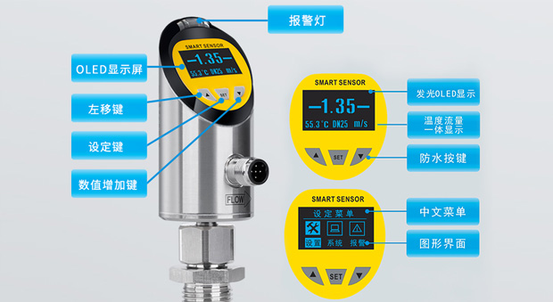 fxw 智能流量温度一体传感器